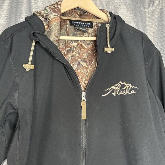 Drift Creek Outdoors Alaska Black jacket women’s large Hooded - Picture 6 of 9